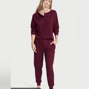 Glow Waffle Henley Jogger Set